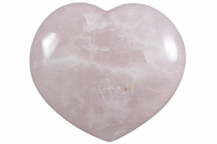 Polished Rose Quartz Heart - Madagascar #216935